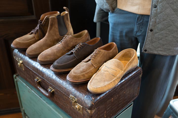 Mens shoes on display